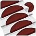 Tappetini per scale autoadesivi 20 pz 56x17x3 cm Bordeaux Rosso Semicircolari - Foto miniatura 5