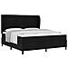 Letto a molle con materasso Nero 180 x 200 cm Tessuto - Foto miniatura 1