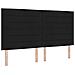 Letto a molle con materasso Nero 180 x 200 cm Tessuto - Foto miniatura 4