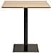 Tavolo Bar Fano In Melamina Naturale Con Base In Metallo Nero 70x70x75 Cm - Foto miniatura 1