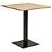 Tavolo Bar Fano In Melamina Naturale Con Base In Metallo Nero 70x70x75 Cm - Foto miniatura 2