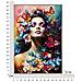 Dipinto Su Tela Marty A Donna Con Fiori E Farfalle, 62x92 Cm - Foto miniatura 7