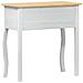 Tavolo Consolle Bianco 73 x 35 x 73 cm Pino massello - Foto miniatura 6