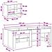 Struttura Letto Loft con Mobile 3 pcs Bianco Legno multistrato - Foto miniatura 7