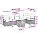 Set Divano da Giardino con cuscino 7 pcs Nero polyrattan - Foto miniatura 9