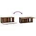 Mobile Porta TV da Muro Legno antico 78,5 x 31 x 30 cm - Foto miniatura 8