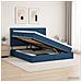 Letto con contenitore e materasso Blu 180 x 200 cm Tessuto - Foto miniatura 2