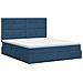 Letto con contenitore e materasso Blu 180 x 200 cm Tessuto - Foto miniatura 8