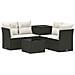 Set di divani 6 pz Nero e Bianco Crema - Foto miniatura 1