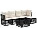 Set Divano da Giardino 6 pz Nero polyrattan - Foto miniatura 1