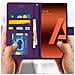 Custodia Galaxy A70 Portafoglio Supporto Video Cover Soft Touch - Viola - Foto miniatura 3