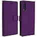 Custodia Galaxy A70 Portafoglio Supporto Video Cover Soft Touch - Viola - Foto miniatura 1
