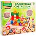 Legnoland- Carretto Trainabile Legno Con 12 Cubi / 23 Costruzioni, Multicolore, 37771 - Foto miniatura 1