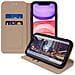 Custodia Apple Iphone 11 Portacarte Funzione Supporto Similpelle Liscia Oro - Foto miniatura 2
