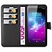 Custodia Compatibile Con Zte Blade A3 2019 In Nero Carbone - Coperchio Protettiva Con Chiusura Magnetica, Funzione Stand E Tasca Per Le Carte - Foto miniatura 7