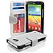 Custodia Compatibile Con Lg L90 In Magnesio Bianco - Coperchio Protettivo Con Chiusura Magnetica E 3 Slot Per Carte - Foto miniatura 3