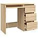 Scrivania Rovere Sonoma 90x45x76 cm in Legno Multistrato - Foto miniatura 3