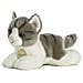 Aurora Miyoni Tabby Cat 8"" 10813 Grigio E Bianco Peluche Per Bambini - Foto miniatura 1