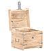 Baule 40x40x40 Cm In Legno Massello Di Acacia - Foto miniatura 3