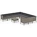 Set Divani Da Giardino 12 Pz Con Cuscini In Polyrattan Grigio - Foto miniatura 1