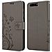 Cadorabo Custodia Compatibile Con Huawei P10 Plus In Grigio Fiore - Coperchio Protettivo In Design Floreale Con Chiusura Magnetica, Funzione Stand E Slot Per Carte - Foto miniatura 8