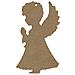 Angelo Di Preghiera In Legno Mdf Da Decorare - 15 X 9 Cm - Foto miniatura 1