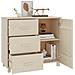 Credenza Marrone Miele 90x40x80 Cm In Legno Massello Di Pino - Foto miniatura 7