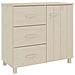Credenza Marrone Miele 90x40x80 Cm In Legno Massello Di Pino - Foto miniatura 1