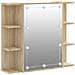 Mobile A Specchio Con Led Rovere Sonoma 70x16,5x60 Cm - Foto miniatura 2