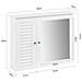 Armadietto Pensile Per Bagno O Cucina Mobiletto Bagno Pensile Bagno Pensile Cucina Mobilletto Bagno Parete Bianco Bzr55-w - Foto miniatura 2