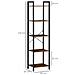 Libreria Stile Industriale A 5 Scaffali In Legno E Acciaio, 40x30x154cm, Marrone Rustico - Foto miniatura 3