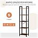 Libreria Stile Industriale A 5 Scaffali In Legno E Acciaio, 40x30x154cm, Marrone Rustico - Foto miniatura 4