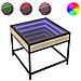 Tavolino Da Salotto Con Led Infinity Rovere Sonoma 50x50x41 Cm - Foto miniatura 2