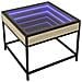 Tavolino Da Salotto Con Led Infinity Rovere Sonoma 50x50x41 Cm - Foto miniatura 3