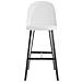 Asta Set Di 2 Sgabelli In Pu E Plastica Bianco Con Gambe In Metallo Nero - Foto miniatura 2