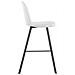 Asta Set Di 2 Sgabelli In Pu E Plastica Bianco Con Gambe In Metallo Nero - Foto miniatura 3