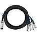 332-1369-BL cavo InfiniBand e in fibra ottica 1 m QSFP28 4xSFP28 Nero - Foto miniatura 1