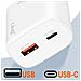Caricabatterie Usb-c Power Delivery 45w E Usb Quick Charge 3.0 18w, Bianco - Foto miniatura 3