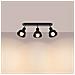 Lampada A Soffitto Elba 3 Nero Sl. 1318 - Soppalco Lampade Da Soffitto Nero 18.5x59x24 Cm - Foto miniatura 3