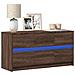Mobile Porta TV con LED Rovere Marrone 100x34x50 cm Truciolato - Foto miniatura 2