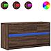 Mobile Porta TV con LED Rovere Marrone 100x34x50 cm Truciolato - Foto miniatura 1
