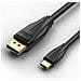 CGYBH cavo e adattatore video 2 m USB tipo-C DisplayPort Nero - Foto miniatura 2