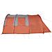 Tenda da Campeggio a Tunnel per 4 Persone Grigio e Arancione - Foto miniatura 8