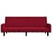 Divano Letto a 2 Posti Rosso Vino in Velluto - Foto miniatura 5