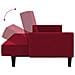 Divano Letto a 2 Posti Rosso Vino in Velluto - Foto miniatura 7