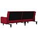Divano Letto a 2 Posti Rosso Vino in Velluto - Foto miniatura 8
