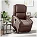 Poltrona Alzapersona Elettrica Reclinabile Marrone Similpelle - Foto miniatura 2