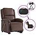 Poltrona Alzapersona Elettrica Reclinabile Marrone Similpelle - Foto miniatura 6