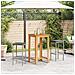 Set Bar da Giardino 3 pz Grigio in Legno Acacia e Polyrattan - Foto miniatura 3