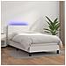 Giroletto Molle con Materasso e LED Bianco 90x200 cm Similpelle - Foto miniatura 2